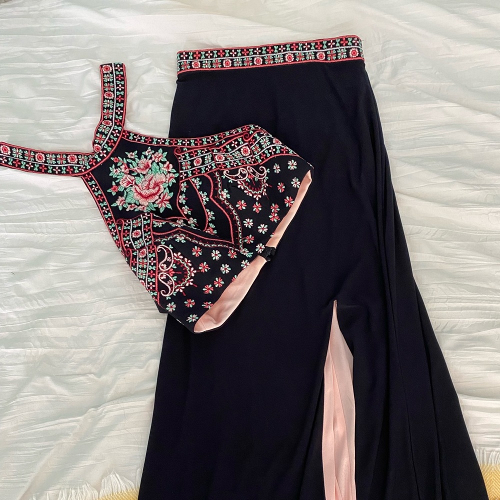 Boho Two Piece Prom Dress